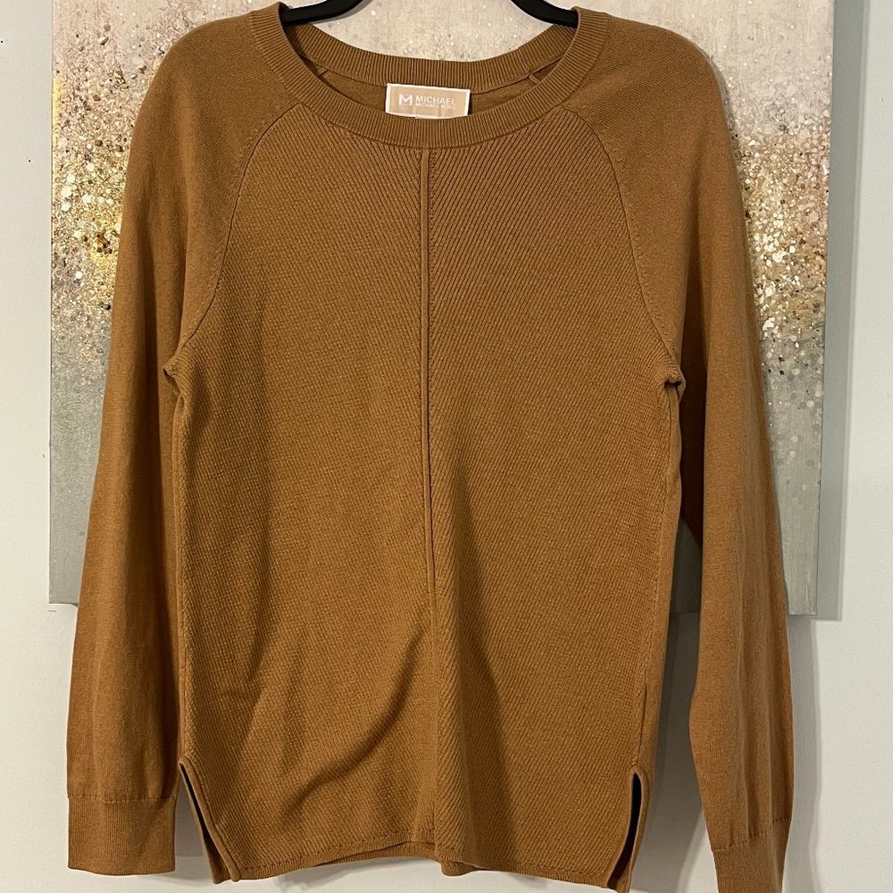 Michael Kors Camel Cotton. Sweater (NWT) - Picture 1 of 11